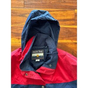 Pacific Trail London Fog Vintage Hooded Jacket Men's Size S Red Navy Windbreaker